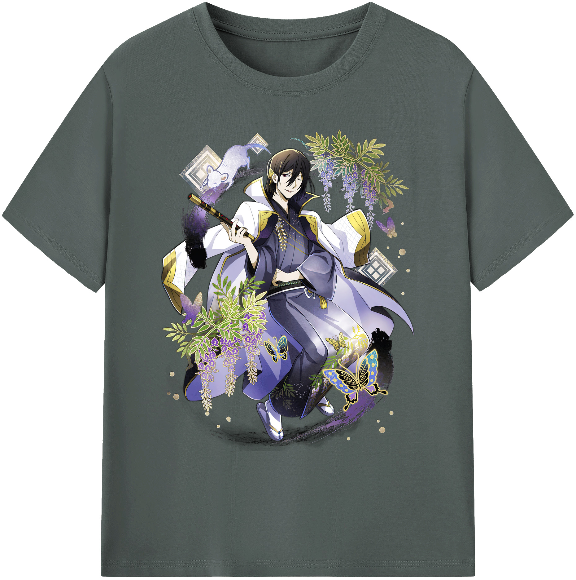 （画像用） 文豪ストレイドッグス Bungo Stray Dogs 綿100％ メンズ半袖Tシャツ｜肌触りやわらか＆通気性